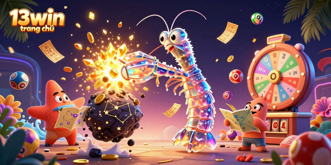 Experience the excitement of 13win trang chủ with vibrant lottery elements and a galactic theme.