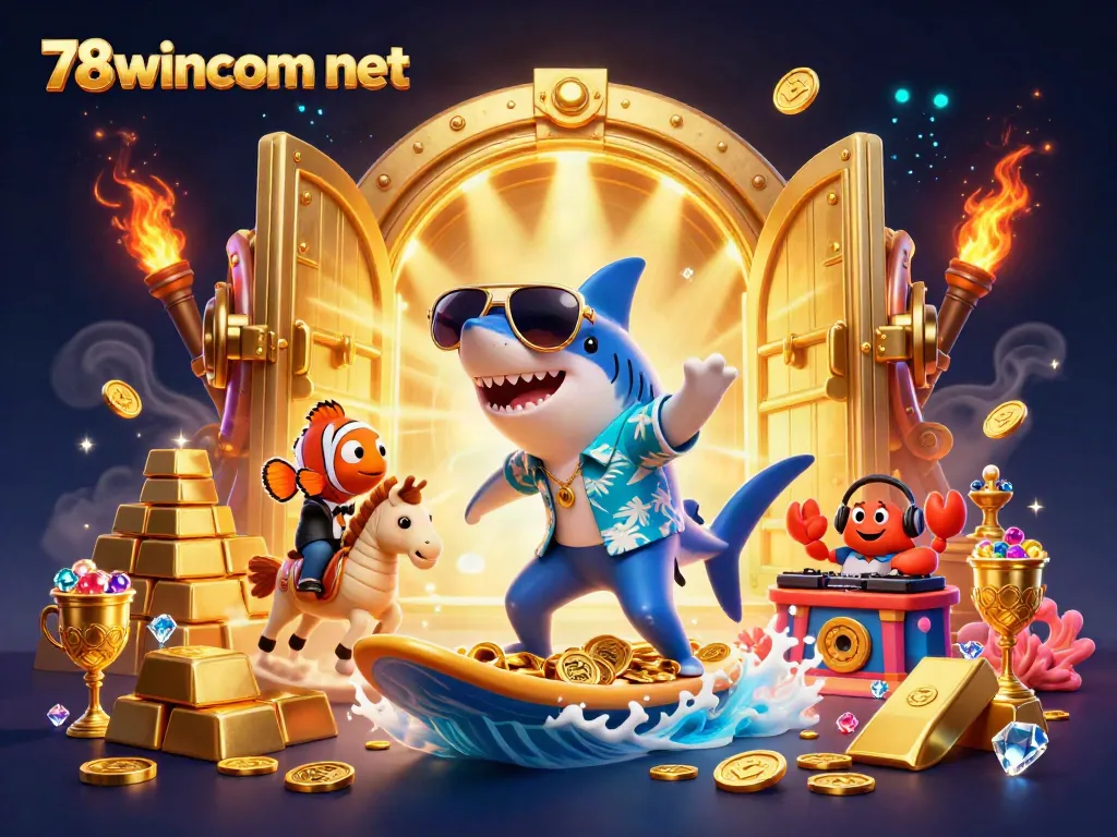 Experience thrilling gaming triumphs at 78wincom net with vibrant, engaging 3D casino visuals.