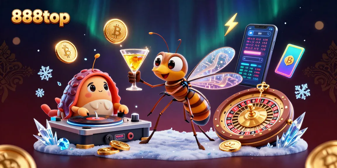 Engage with 888top's vibrant casino-inspired world featuring crypto and classic gaming elements.