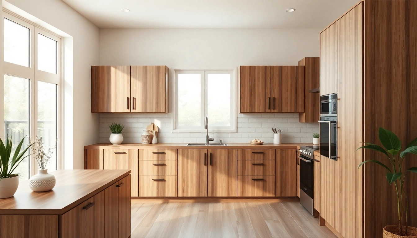 Cabinet Refacing Largo FL showcases a modern kitchen with newly refaced cabinets.