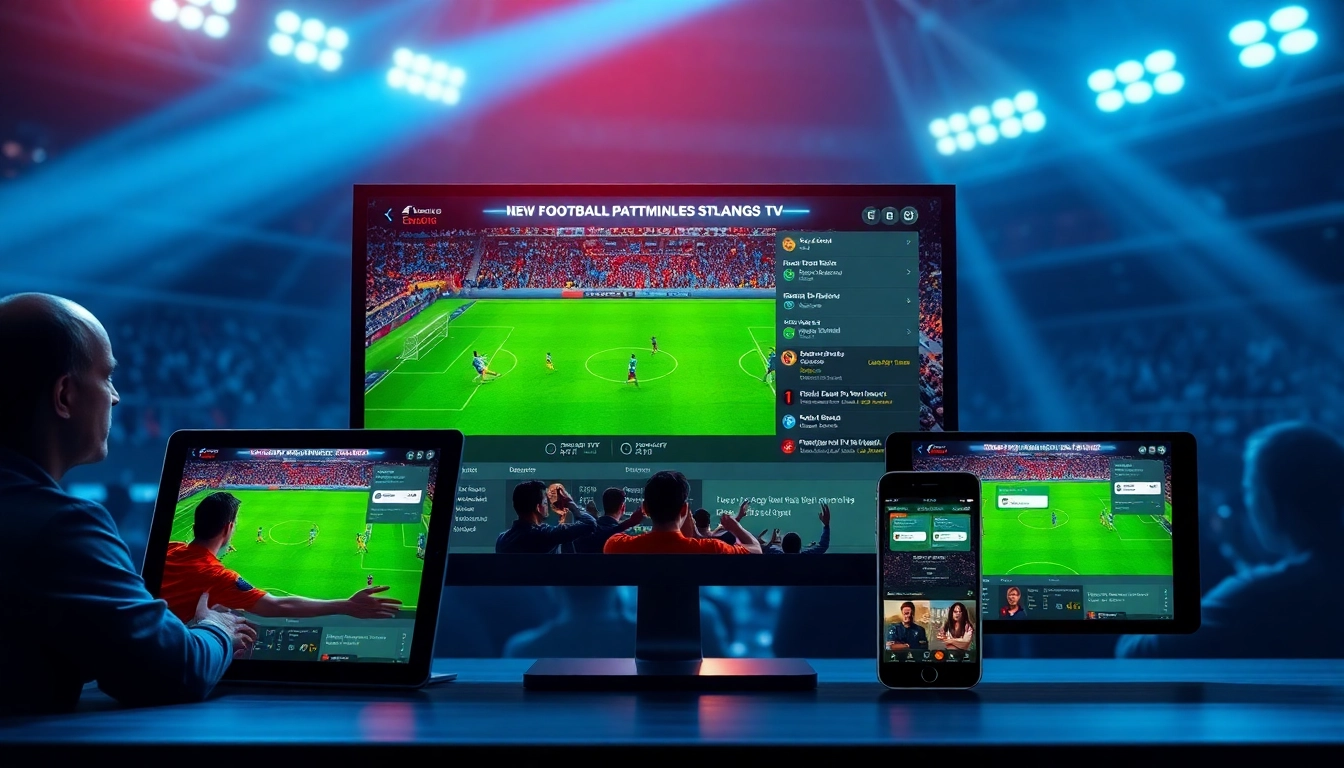 View of Luongson TV interface featuring live football, showcasing sports fan engagement.