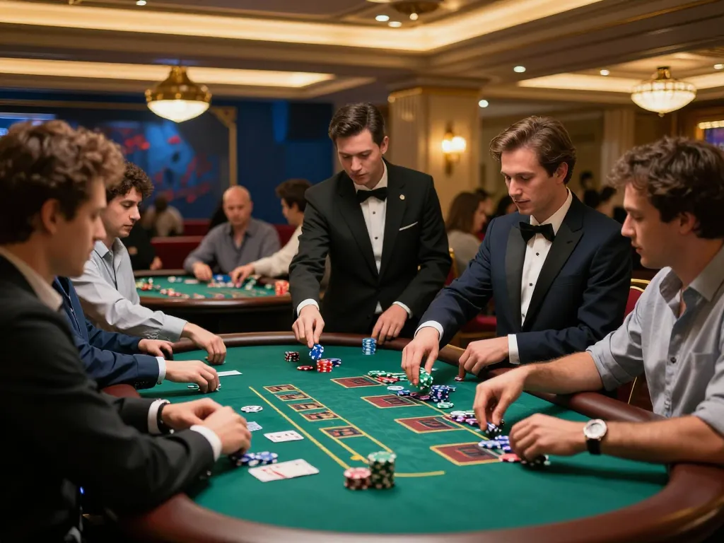 Players engaging in a dynamic game of blackjack at 78win, showcasing strategic betting and excitement.