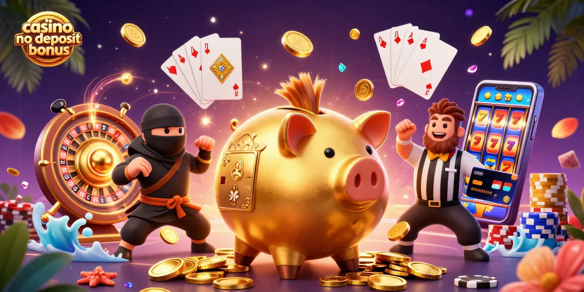 Action-packed scene showcasing a casino no deposit bonus with vibrant characters and dynamic gaming elements.