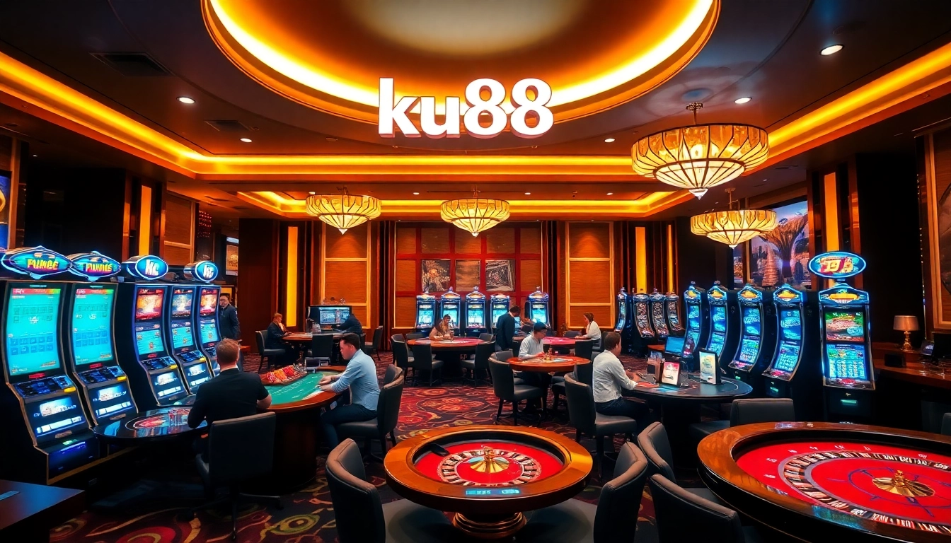 Experience the thrilling excitement of ku88 casino with vibrant gaming action and luxurious atmosphere.