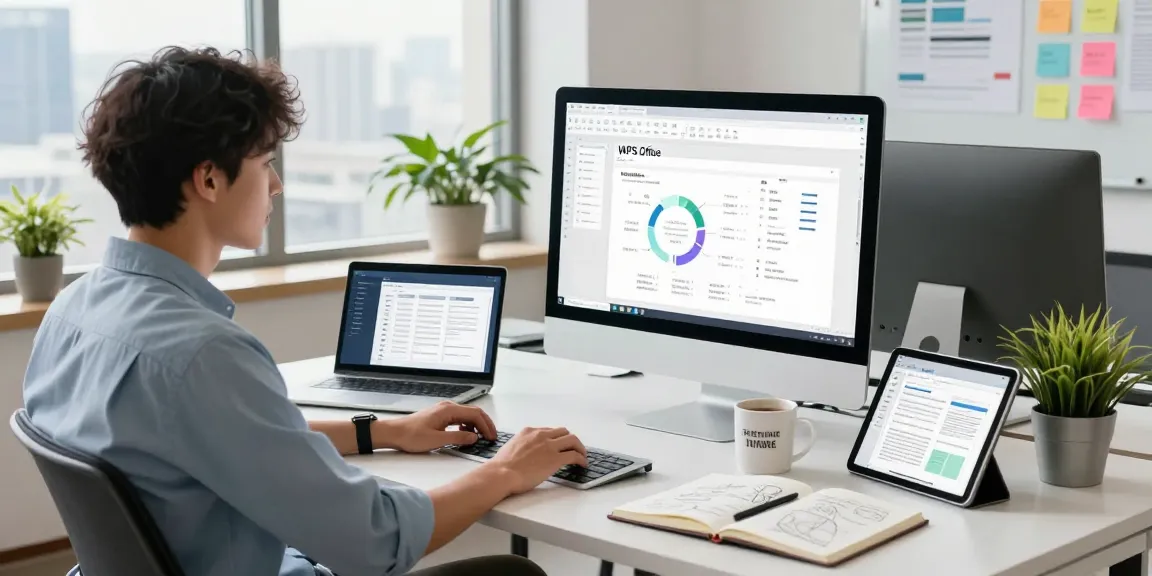 WPS Download displayed in a bright workspace with documents and office tools, promoting productivity and efficiency.