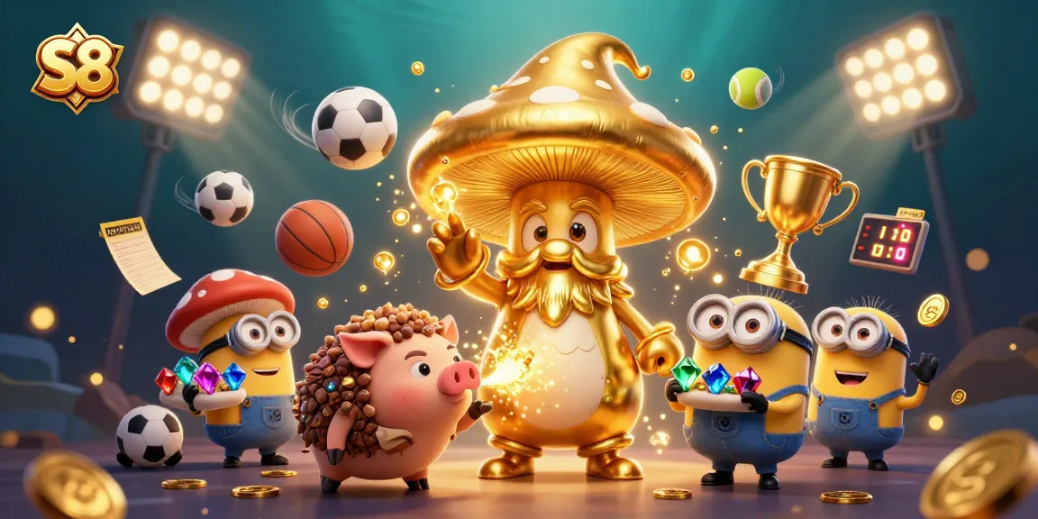 S8 captivates players with an exciting 3D casino adventure showcasing games and treasures in a magical landscape.