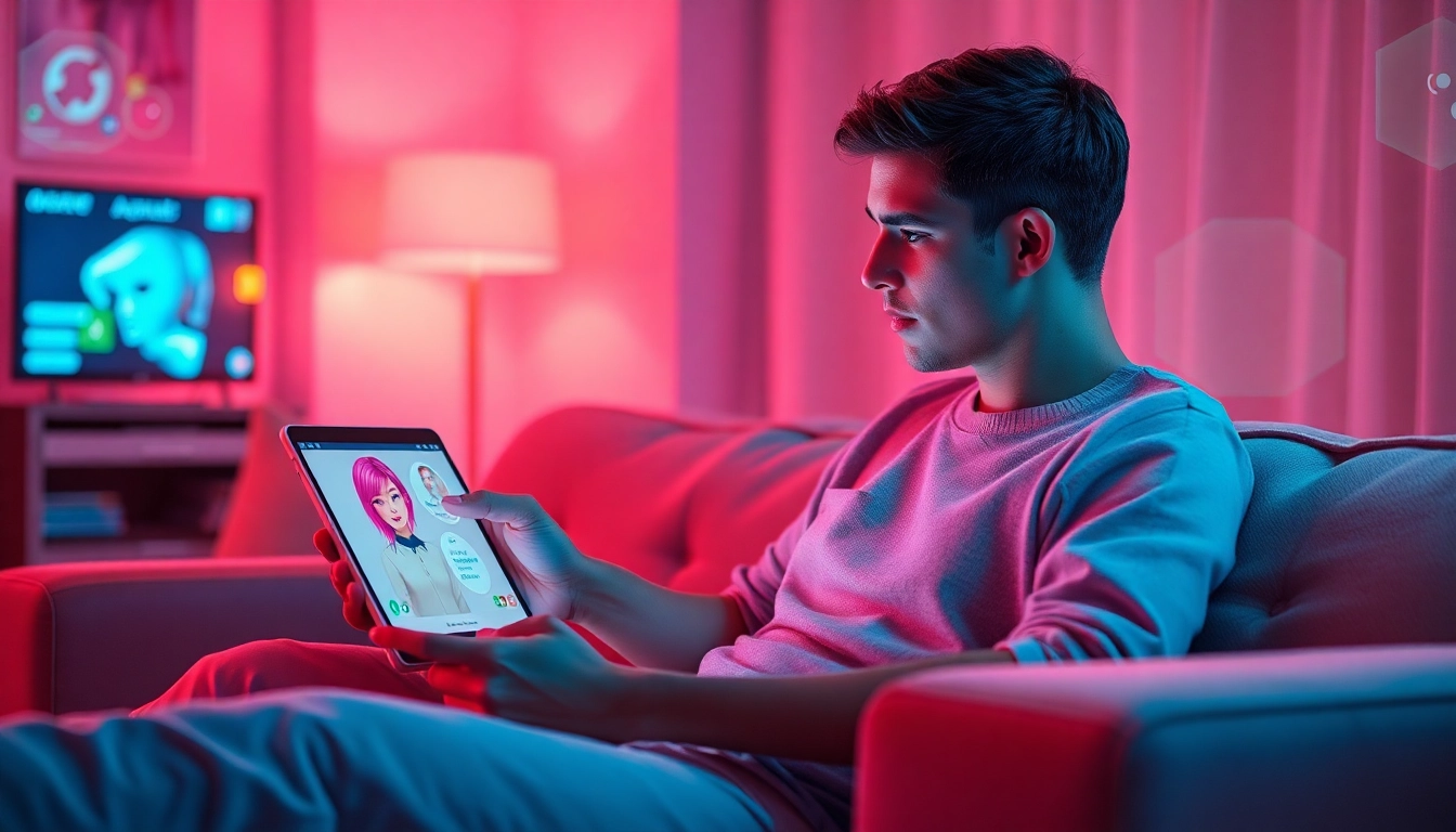 Engaging interaction with a girlfriend AI, showcasing a warm and inviting digital space.